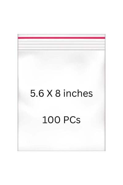 Generic 100 Pieces 5.6 x 8 inches Clear Zip and Lock Bags - Resealable Plasti...