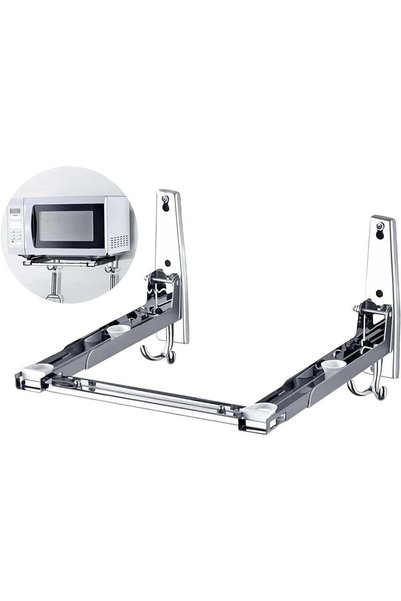 Generic Microwave Oven Wall Mount Bracket, Foldable Stretch Rack For Oven, 30...