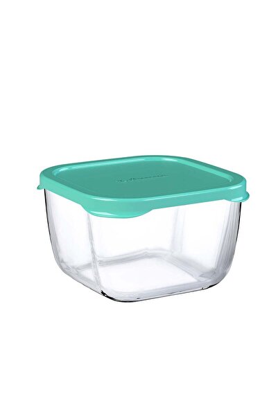 Generic Snowbox Glass Food Container, 760 Ml, Green Lid, 69 Mm Height, 130 Mm...
