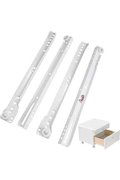 Generic Abbasali Cabinet Rails Drawer Track With Wheels White Color Pack Of 2...