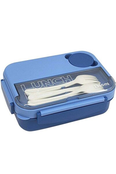 Generic Bento Boxes for Adults Plastic PP 4-Grids Lunch Box with Cutlery 1300...