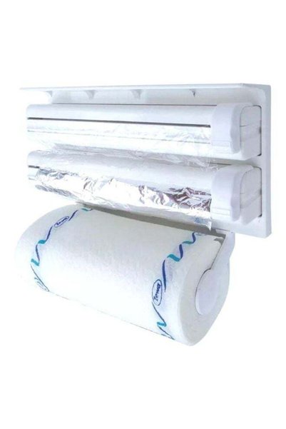 Generic Triple Paper Dispenser With Cutter White
