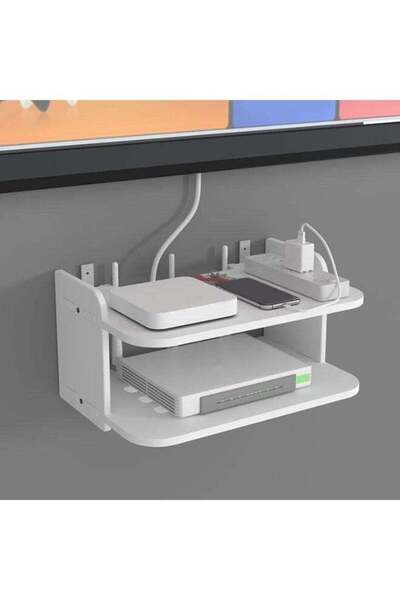 Generic Wifi Router Floating Shelves 30 x 20 x 15 cm White Wall Hanging Under...