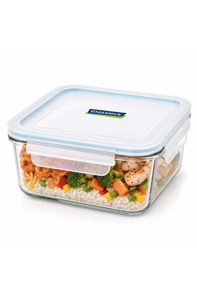 Generic Glasslock MCSB-120 Square Glass Food Storage Container 1200ml Airtigh...