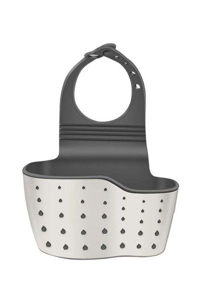 Generic Adjustable Sink Drain Basket Beige/grey 12x22cm