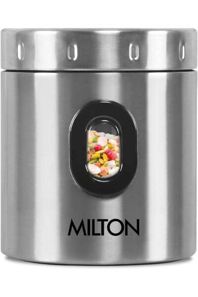 Generic MILTON Steel Crispy 200 Storage Jar, 250 ml, Silver