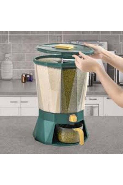 Generic 4 Point Partitioned Cereal Container - Green - 2.1-3L Capacity - Dura...