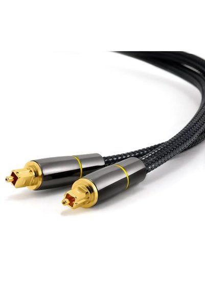 AXIYIBZI كابل بصري، 1 متر/3.3 قدم، كابل صوت رقمي توسلينك SPDIF، سلك بصري مجدو...
