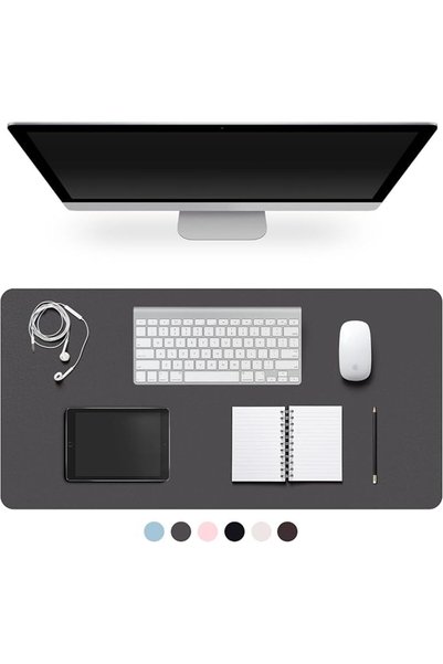 GENERAL Leather Desk Pad Protector,Non-Slip Desk Pad(Dark Gray, 31.5" x 15.7")