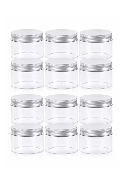 Generic Bisbell 12PCS PET Jars with Silver Screw Lids, 190ML BPA-Free Clear A...