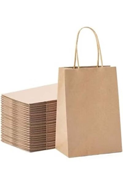 Generic ecoway Kraft Paper Bags - Pack Of 100 Craft Medium Paper Grocery Bags...