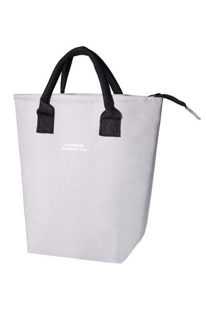 Generic Grey Large Insulated Lunch Bag for Women Men, Adults Reusable Simple ...