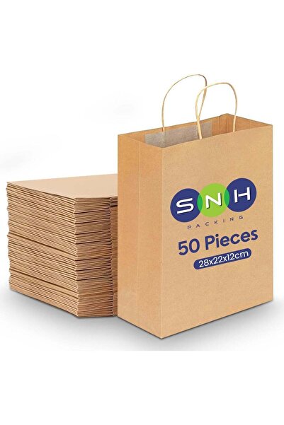 Generic Kraft Paper Bag 28x22x12cm Brown Twisted Handle Hen Party Bags Bride ...