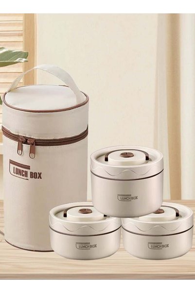 Generic Large Capacity Stainless Steel Lunch Box with Bag, Portable Thermal F...