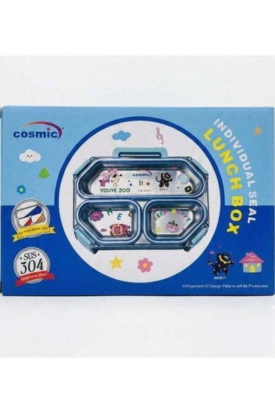 Generic COSMIC Individual Seal 3-Grid Lunch Box with SUS 304 Stainless Steel ...