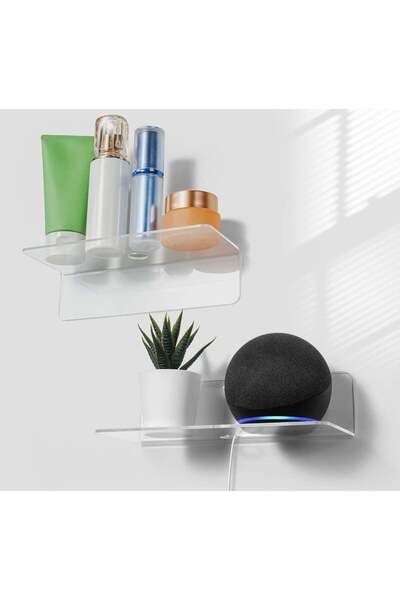 Generic ARS® Acrylic Floating Wall Shelves Set of 2 - 9 Inch Clear Shelves fo...