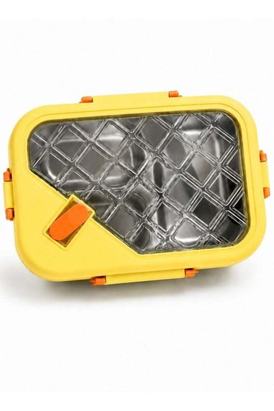 Generic 1.7L Stainless Steel Lunch Box with 3 Compartments, Spoon & Leakproof...