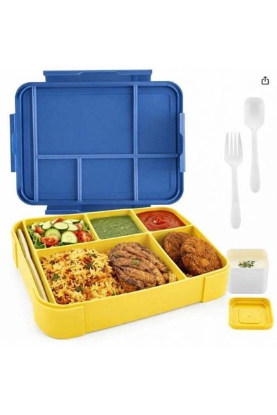 Generic Premium Leak Proof Bento Lunch Box with 6 Compartments – BPA Free, Mi...