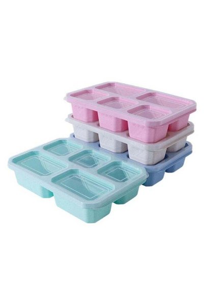 Generic 4PCS Lunch Box With Lid, 5 - Compartment Meal Prep Container for Kids...