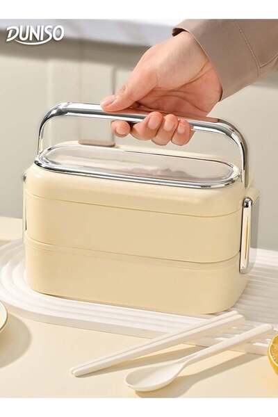 Generic 2-Layer Stainless Steel Lunch Box Insulated Lunch Box Large Capacity ...