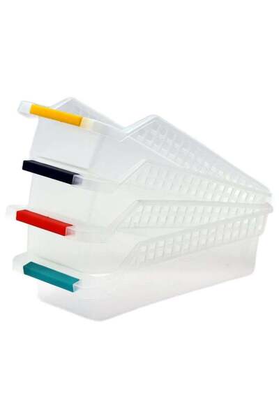 Generic 4 PCS Refrigerator Organizer Bins Baskets Ideal for Fridge and Freeze...