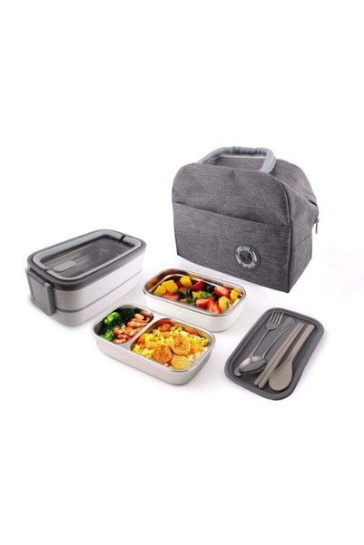 Generic CRAVISTA Stainless Steel Bento Lunch Box for Office – 2 Tier Insulate...