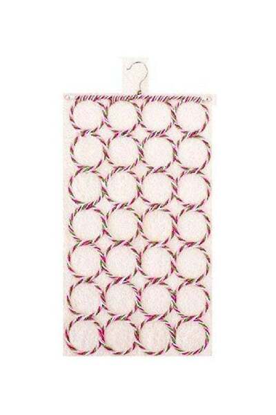 Generic Scarf Organizer 28 Holes Pink ‎39 x 24.8 x 5.3cm