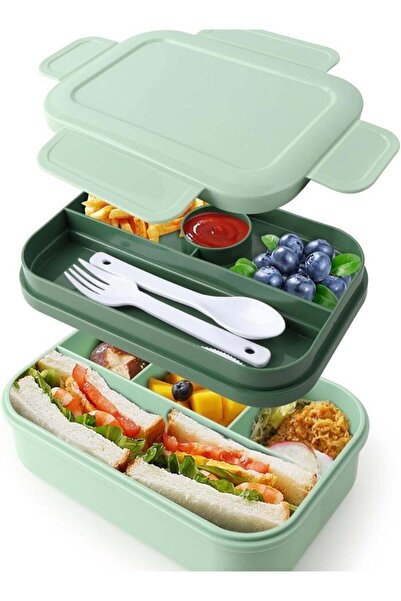 Generic Bento Box, Adult Lunch Box, 2000ml Double Layer Lunch Box Containers ...