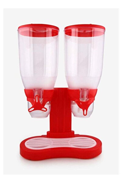 Generic Cereal Dispenser Double Compartment 3 Litre + 3 Litre | Dry Food Disp...