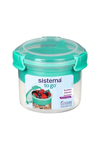 Generic Sistema Breakfast Bowl To Go 530ml Green Clip – BPA Free Breakfast Co...