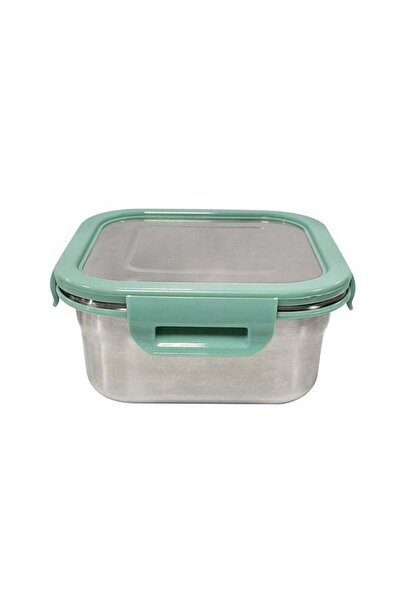 Generic Borosil Stainless Steel Lunch Box, Leak-Proof Lunch Box With Green Li...