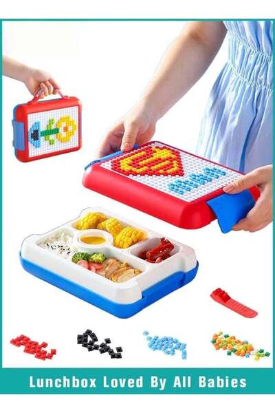 Generic Kids Lunch Box, Bento Box with 5 Compartment Portions, Leak-Proof Foo...