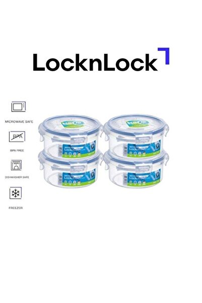 Generic LocknLock Round Food Storage Container 4-Piece Set (300ml) Airtight L...