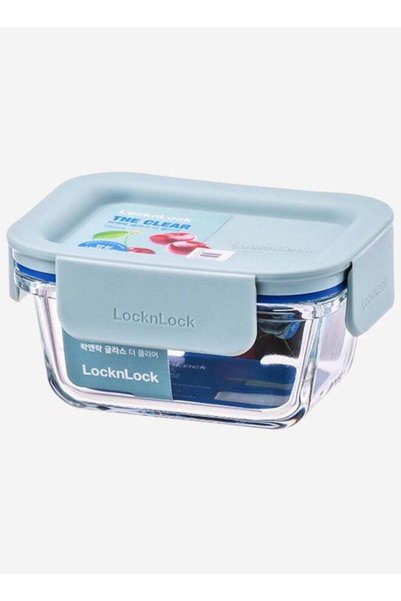 Generic LocknLock Clear Glass Square 500ml Mint - Durable, Airtight, Heat-Res...