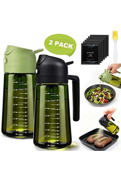 Generic 2 Pack 16oz/470ml Glass Olive Oil Sprayer Dispenser Bottle with Brush...