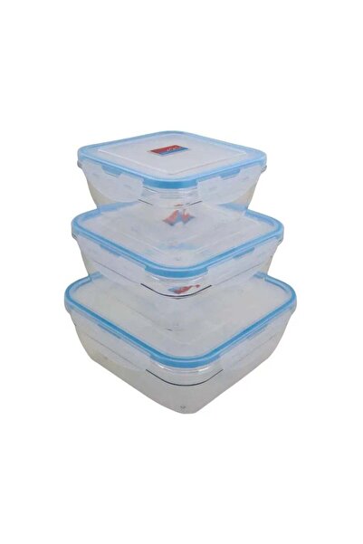 Generic Tingli Anti Leakage Clear Plastic Food Container Blue With Airtight L...