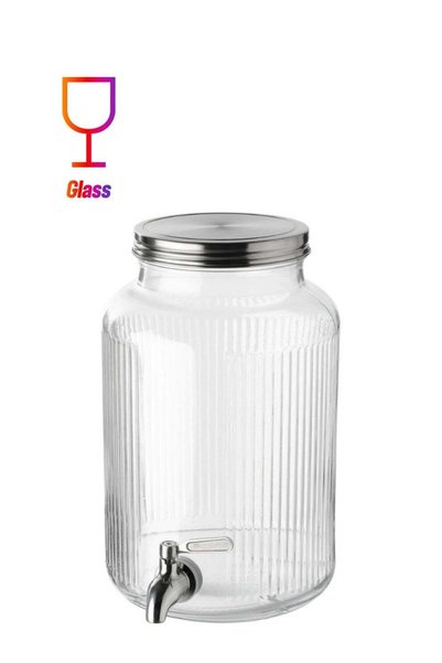 Generic Jar with Tap, Transparent, 5.0 L
