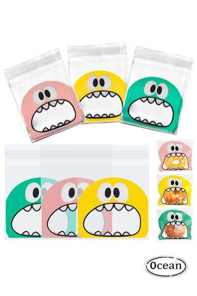 Generic 300 PCS Resealable Cookie Bags, 10 x 10 cm Self Adhesive Treat Bags, ...