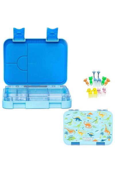Generic Snack Attack TM Lunch Box Bento Blue Color for Kids|4or6 Convertible ...