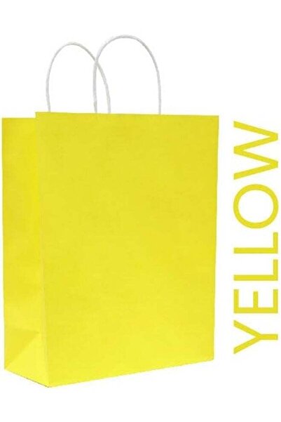 Generic SNH Packing Kraft Paper Bag Yellow Twisted Handle 28x12x33cm Paper Pa...