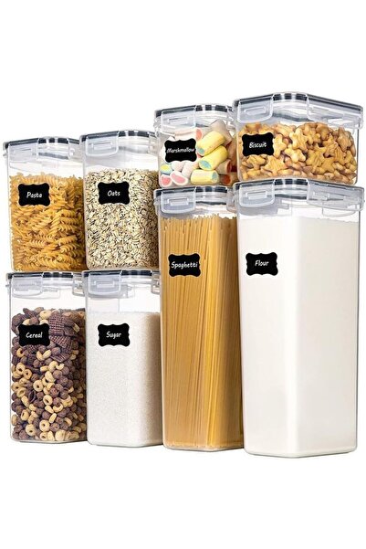 Generic 8 Pack Airtight Food Storage Containers Set - BPA-Free Plastic Pantry...