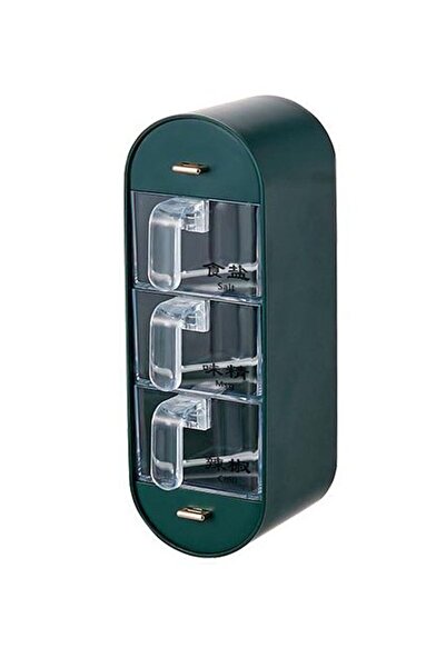 Generic Wall Mounted Seasoning Containers 5 Grids Spice Box Organizer with Ha...