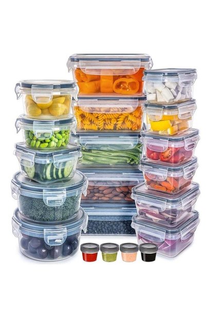 Generic Slivers Criest 20 Pcs Airtight Food Storage Containers Set | BPA-Free...