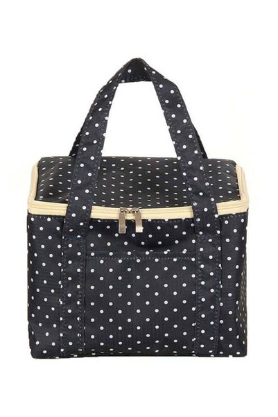 Generic Thermal Insulated Lunch Bag Black/White/Beige One Size