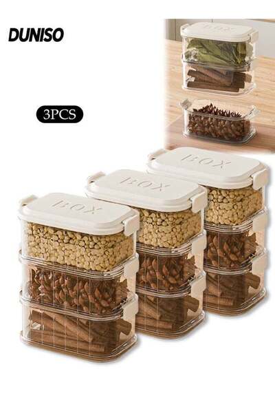 Generic 3 PCS Spice Storage Box, Leakproof,Freezer Safe，BPA Free Airtight Foo...