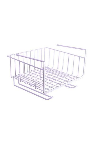 Generic Under Shelf Hanging Storage Basket White 28.5 x 19.5 x 26cm