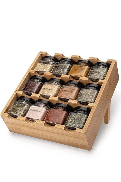 Generic 3 Tier Wooden Versatile Spice Rack Seasoning Organizer for Countertop...