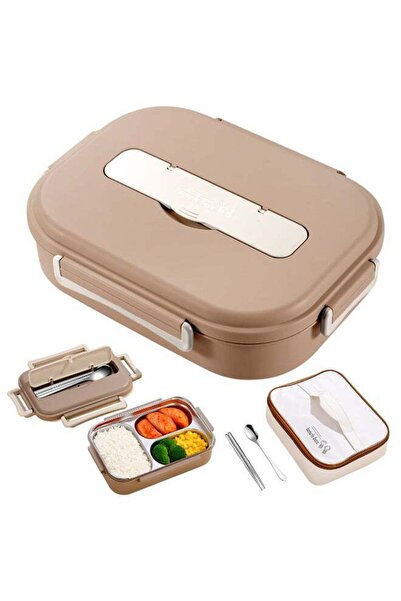 Generic Lunch Box,1200ml Stainless Steel Bento Box,Versatile 3-Compartment Po...