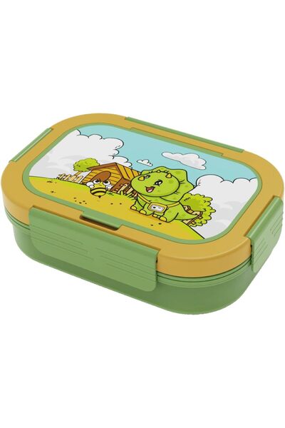 Generic PEARL Kids Regular Plastic Bento Lunch Box - Dino Design, BPA-Free, L...