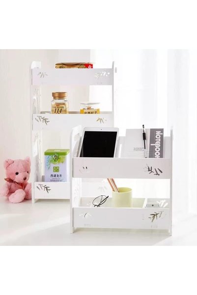 Generic Free Standing Plastic Storage Shelves - 2 Layers for Kitchen, Bathroo...